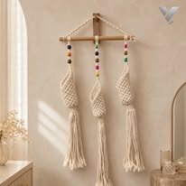 Handmade Macrame Jhula / Hanging Shelf