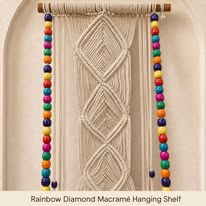 Handmade Boho Macrame Wall Shelf!