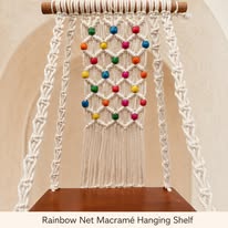 Handmade Boho Macrame Wall Shelf!