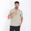Men’s Premium Old Money Knit Polo Shirt – Soft Sand Beige