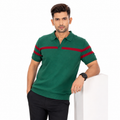 Men’s Premium Old Money Knit Polo Shirt - Forest Green