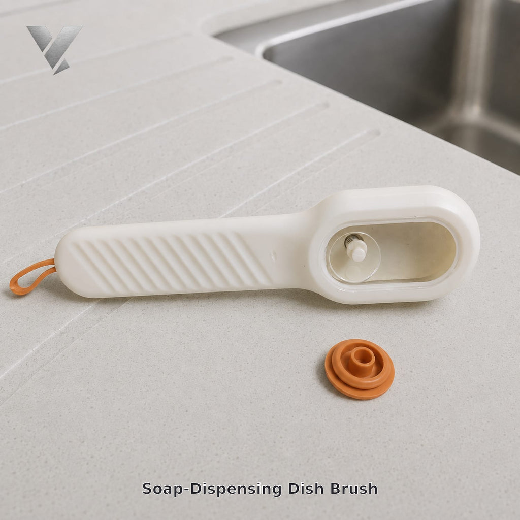 Soap-Dispensing Dish Brush