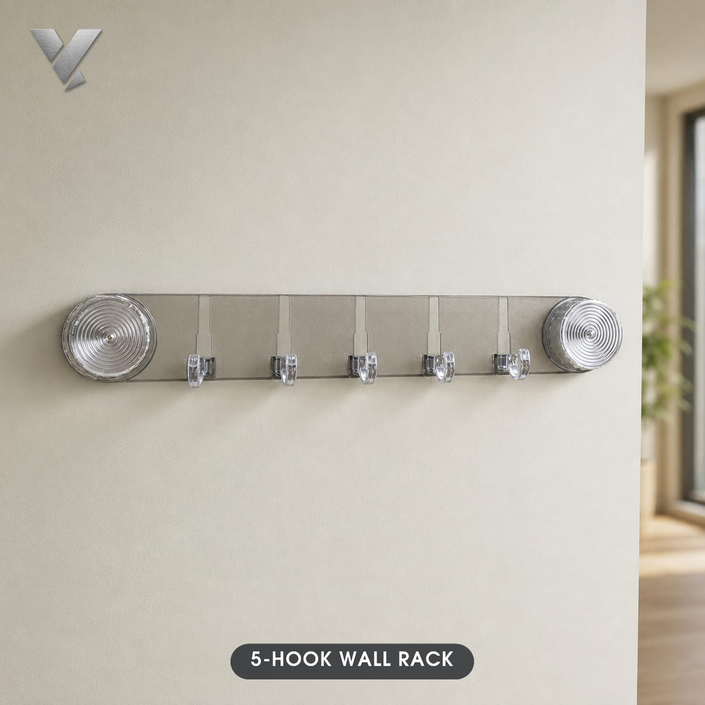 5-HOOK WALL RACK